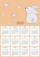 calendar of 2023 year vector