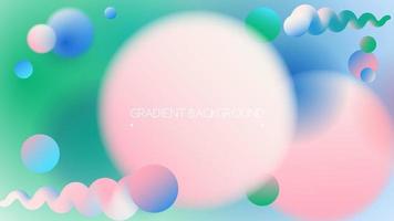 Trendy vibrant colors and gradient background vector