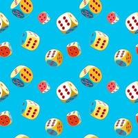 Seamless Pattern of Lucky Dice with six vector