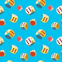 Seamless Pattern of Lucky Dice with six vector