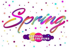 banner web para el festival de colores de primavera vector