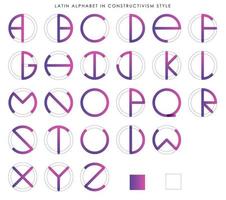 Latin Alphabet in Constructivism vector