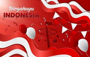 Background of the independence day of the republic of indonesia is suitable to commemorate it or as a promotional visual material vector