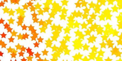 patrón de vector amarillo claro con estrellas abstractas.