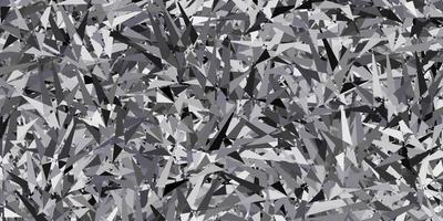 Dark Gray vector template with crystals, triangles.