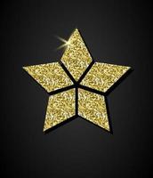 Glitter Golden Star vector