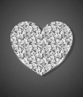 Glitter Silver Heart vector