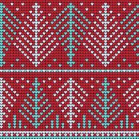 suéter feo de navidad rojo de patrones sin fisuras vector