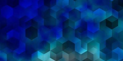 Light BLUE vector background with set of hexagons.