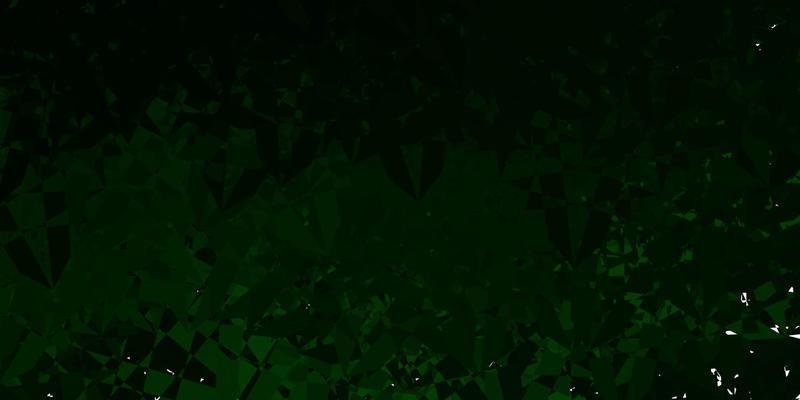 Dark Green vector template with triangle shapes.