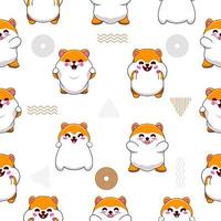 hamster lovely cute seamless pattern premium vector