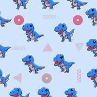 dinosaurs lovely cute seamless pattern premium vector