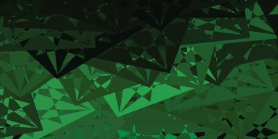 Dark Green vector pattern with polygonal shapes.