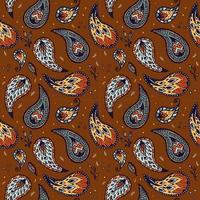 Seamless pattern in Paisley design vector