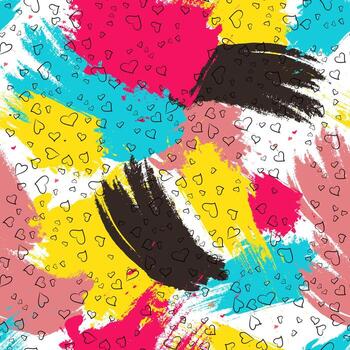 Romantic seamless pattern vector