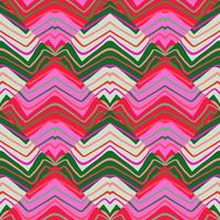 Abstract zigzag waves mosaic seamless pattern. Hand drawn linear tile endless wallpaper. Vintage line ornament. vector
