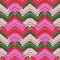 Abstract zigzag waves mosaic seamless pattern. Hand drawn linear tile endless wallpaper. Vintage line ornament. vector