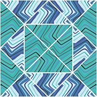 Hand drawn linear tile endless wallpaper. Abstract zigzag waves mosaic seamless pattern. Vintage line ornament vector