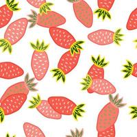 Hand drawn strawberries wallpaper.Doodle strawberry seamless pattern. Fruits backdrop. vector