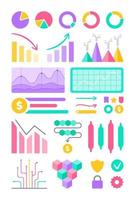 Gráficos de plantilla de vector de diseño de sitio web e infografías de diagramas.