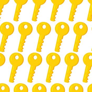 Vector illustration of a key pattern. Locking the house with a key.