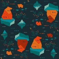 Modern animalistic textile pattern vector