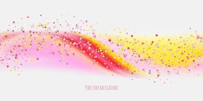 Pink yellow pyramids dust background vector