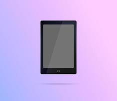 Tablet Mockup With Empty Display With Shiny Glare. Design Element With Copy Space on Touchscreen vector