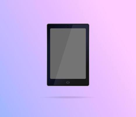 Tablet Mockup With Empty Display With Shiny Glare. Design Element With Copy Space on Touchscreen