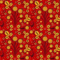 Seamless pattern in slavic folk style vector