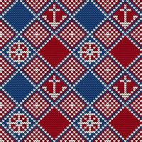 Grandma knitting pattern for Ugly Sweater vector