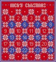 knitted advent calendar vector
