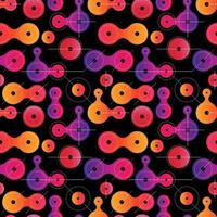 Flat metaball seamless pattern vector