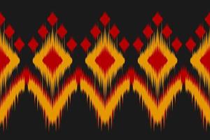 Border ethnic ikat pattern art. Fabric American, mexican style. Geometric striped native. vector