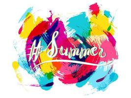 Hashtag Summer Lettering vector