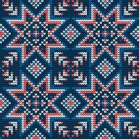 Traditional knitting pattern for Ugly Sweater vector