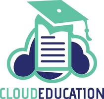 Cloud Report Icon Logo Design. Vector illustration icon with the concept of a cloud computing system for document management services.