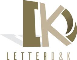 Letter KD or DK vector logo design.