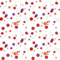 Abstract seamless pattern with circles and lines vector