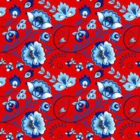 Slavic floral seamless pattern vector