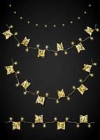 Glitter golden festoon and garland vector