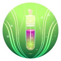 Green test tube vector