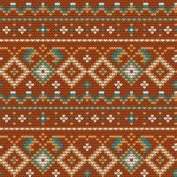 Traditional knitting pattern for Ugly Sweater vector