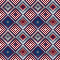 Knitting pattern with diamonds for Ugly Sweater vector