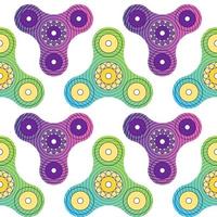 Fidget spinner toy seamless pattern vector