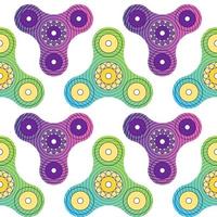 fidget spinner juguete de patrones sin fisuras vector