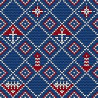 Grandma knitting pattern for Ugly Sweater vector