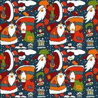 Cartoon Christmas wrapping paper vector