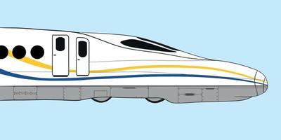 vista lateral del tren de alta velocidad ilustrado vector