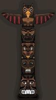 Native American totem pole vector